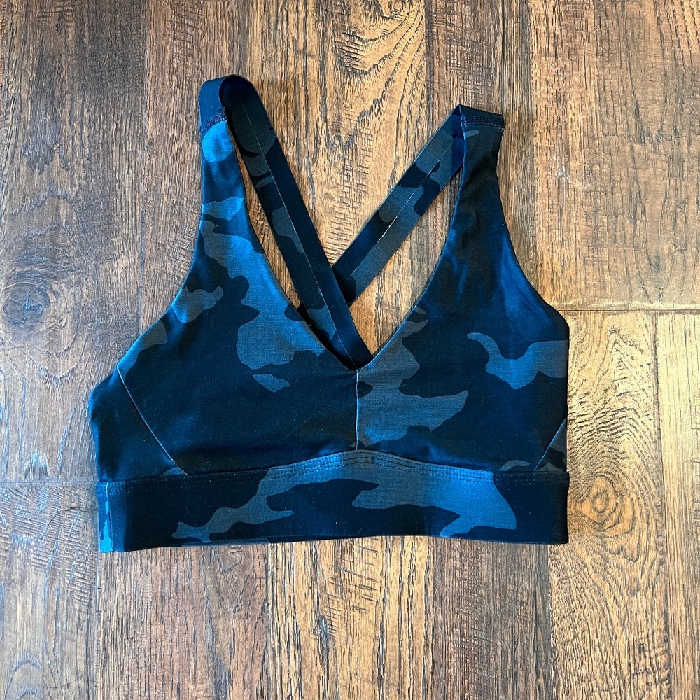 Prana Layna Bra Printed Multi Black Camo XS